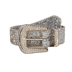 Locomotive Waist Belt Shinning Rhinestone Belts for Woman Men Luxurious Full Diamond Studded Waist Strap for Jeans Dress