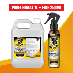 QUICKPICK SPRAY PEMBASMI SERANGGA [BONUS 250ML] 1L 100ML Cairan Aromatic Pengusir LALAT TAWON LABA LABA KELABANG KECOA Obat Racun Semprot Anti SEMUT Merah Kecil Pembunuh Penghilang Semut Roach Ant Revolver Killer not Wiselie TERMURAH