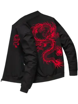 Dragon print coat deals