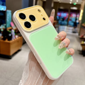 Luxury Colorful Color Collision Camera Window Acrylic Case For iPhone 18 17 16 15 14 Pro Max Shockproof Candy PC Hard Back Cover