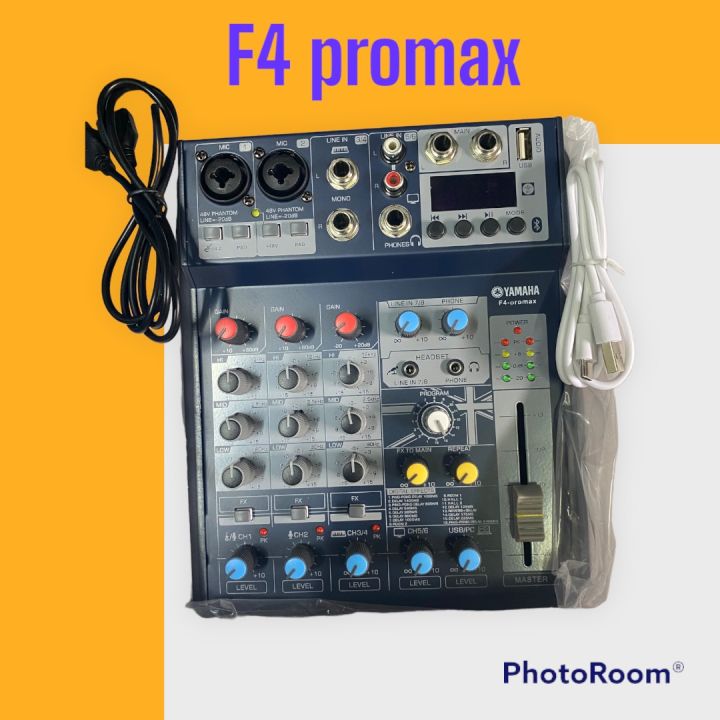 BÀN MIXER F4 PROMAX NGUỒN USB 5V TÍCH HỢP KARAOKE LIVESTREAM BLUETOOTH ...