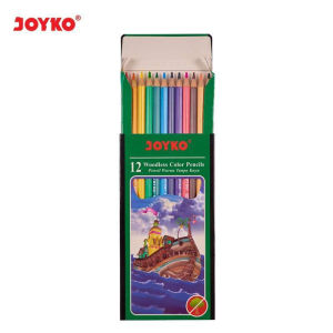 Joyko Pensil Warna Panjang  CP 103  / Pendek CP 107 / 1 Pack isi 12 Pensil Joyko Color Pencil Pinsil Warna