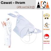 Cawat Ihram Lelaki 100% Cotton | No Stitch Free Size | Haji & Umrah | SG Ready Stock
