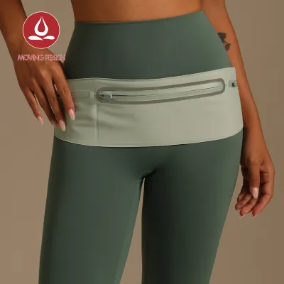 Moving Peach Sport belt Water-Repellent Outdoor Running Belt Adjustable Strap Fitness Bum Bag for Phone Key and Cards