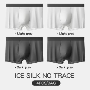 【MY STOCK】Badigo Badigao 4PCS Disposable Briefs Men Ice Silk Fabric Underwear Seamless Plus Size Boxer Panties For Travel Sport Business Trip 男士一次性四角内裤 冰丝无痕 免洗直穿 凉爽舒适 大码