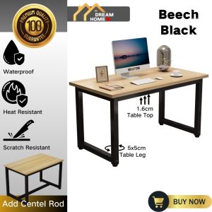 DREAMHOME Stable Computer Desk Office / Study Table For Student Dining Table 4 / 6 Seater Meja Komputer Gaming  /Belajar / Makan 4 / 6 Orang Murah