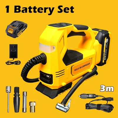 KEELAT 20V Cordless Pump Tyre Bateri Air Pump Inflator Electric Car Tyre Pump Heavy Duty High Pressure Digital Display
