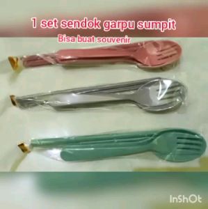 1 Set Sendok Garpu Sumpit Bisa Untuk Souvenir