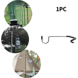 Stainless Steel Tent Pole Lamp Hook Multifunctional Portable Light Stand Holder for Camping Hiking Equipment