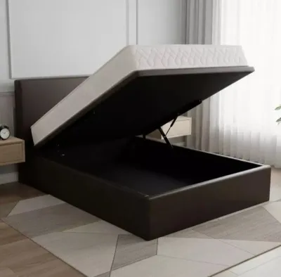 (FurnitureSG) Storage Bed Frame Single Super Queen King Colors Option