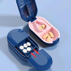 1 Pcs Pill Cutter Box Portable Box Cutter Splitter Pill Holder