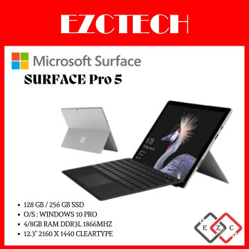 Microsoft Surface Pro 5 I5 7Th Gen 8Gb Ram 256Gb Ssd With Oem