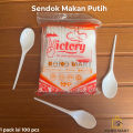 Sendok Makan Plastik Putih / Sendok Teh Bening Murah / Sendok Jelly Bening. 