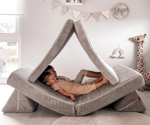 Funzy Play Sofa Corduroy ลูกฟูก: โซฟาปรับเปลี่ยนรูปแบบได้ สำหรับเด็ก ** มี 5 สี **