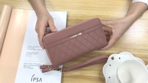 Womens Long Wallet 2025 New Simple Fashion Double Zipper Large Capacity Clutch Wallet Phone Bag Trendy