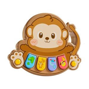 Baby First Piano Toy Cartoon Educational Instrument ABS Safe Material Multifunctional Music Modes Lightweight Travel Friendly Design