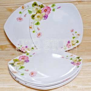 PERALATAN MAKAN MELAMIN ASLI MOTIF BUNGA KUNING MEWAH