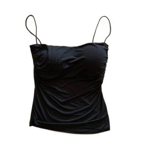 HUIHEYU Tank Top Bra with Pads Camisole Wrapped Chest Bra Solid Color Sleeveless Bralette Crop Tops Fashion Elastic Strap Skinny Base Vest Tops Women