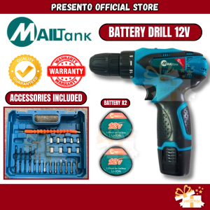 Mailtank SH 191 Battery Drill 12V With 2 Batteries Cordless Drill Set Mesin Bor Bateri 电钻