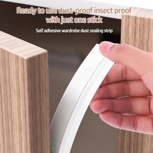 NOBLELUX 2.8M Cabinet Door Dust Strips Self-Adhesive TPE Seal Strip Dust-proof Strip Insect-proof