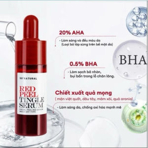 Tinh chất So’Natural Red Peel White Serum dưỡng trắng mờ thâm nám chuyên sâu WZ1
