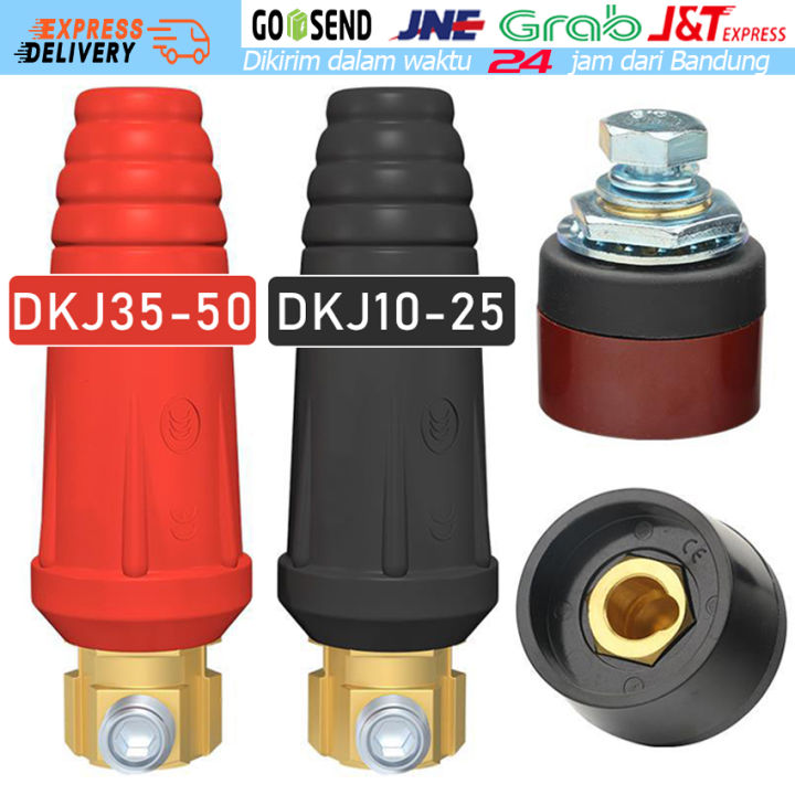 Konektor Kabel Las Male Female DKJ 10-25Mm 35-50Mm Konektor Mesin Las ...