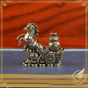 Decor Mini Tượng Ngựa Kéo Xe Tài Lộc Tượng Nhỏ 12 Con Giáp Trang Trí Bằng Đồng Thau - Đồ Đồng Thuận Tâm