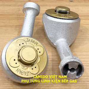 COMBO 2 Điếu GANG ĐÚC + Họng Đầu Đốt chia lửa bếp gas Sen NHÔM 78mm chữ JAPAN - [LINH KIỆN PHỤ TÙNG THAY THẾ BẾP GA]