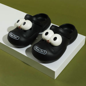 [Free Shipping] WomenS Summer Outdoor Clogs Cute Cartoon Sweat Dog Design DIY Sandals Thick-Soled Closed-Toe EVA Slippers