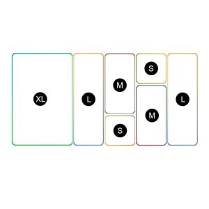JIJES Transparent Desk Drawer Organizer Set Multi-Compartment Makeup Organize Makeup Storage Box Multi-functional Stackable Cosmetic Organizer