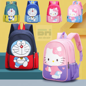 Balo đi học cho bé mẫu giáo cấp 1 siêu nhẹ chống thấm nước hình Doraemon Hello Kitty thời trang xinh xắn