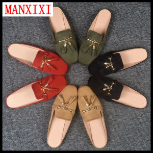 MANXIXI Brand Flat Slippers Big Size Leisure Fashion Slip on Mules Sandals for Women (32-44 Size)