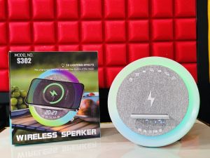 Loa nghe nhạc Bluetooth S302 Vừa nghe nhạc xem giờ có sạc nhanh 15W Có Thể Cài Báo thức