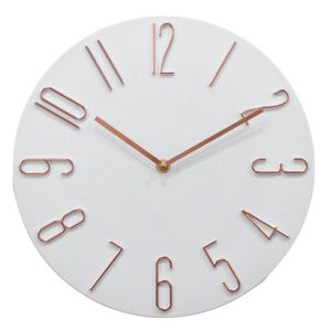 PIKASHOPWEN 12inch Wall Hanging Clock No Second Hand Quartz Movement Scale Clock Elegant Silent Decorative Wall Clock Living Room