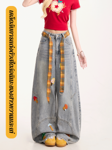 กางเกงลําลอง สไตล์ย้อนยุคอเมริกัน กางเกง เสน่ห์อันเป็นเอกลักษณ์ เนื้อผ้าคุณภาพสูง ฤดูใบไม้ร่วง