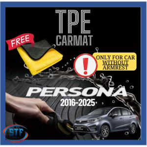 Proton Persona 2016-2025 TPE Car Carpet CarMat Compatible Waterproof High Quality Full Set Ready Stock