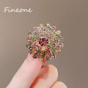 Crystal Rhinestone Brooch Pin Large Flower For Women Fashion Accessories