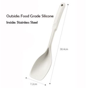 220°C Heat Resistant Silicone Cooking Kitchen Utensils Dishwasher Safe Nonslip Grips Cookware