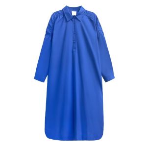 XITAO Dress Hollow Out Long Sleeve Casual Shirt Dress