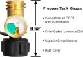 DOZYANT Propane Tank Gauge Level Indicator Leak Detector for 5lb-40lb Propane Tanks (2 Pack), Universal for BBQ Gas Grill, Cylinder, RV Camper, and More Appliances, Type 1 Connection. 