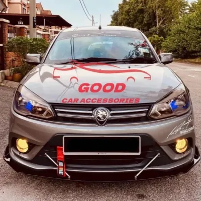 Proton Saga VVT 2016-2025 Front Bumper Diffuser Lip Wrap Angle Splitters Side Skirt Spoiler
