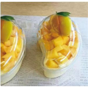 50 Pcs Cupcake Carrier Transparent Cake Boxes Mango Shaped Bakery Boxes Mini Cake Box Storage