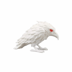 NHIH Realistic 3D Printed Raven Statue Gothic Style Dark Themed Ornaments Unique Plastic Halloween Decor Prop Office Decor