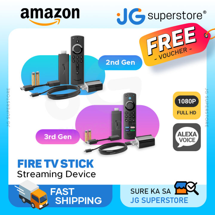 Fire TV Stick 3rd Generation Streaming Media Player with with Gen3 3rd  Gen, Gen2 2nd Gen Alexa Voice Remote for Home Entertainment, JG Superstore