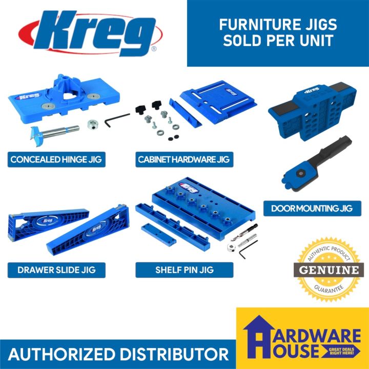 ORIGINAL KREG Hardware Jigs Sold Per Set For Concealed Hinge