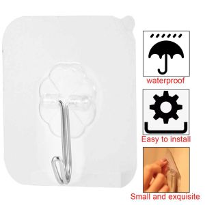 Reusable Wall Hooks Strong Adhesive Magic Hook for Kitchen Bathroom Bedroom
