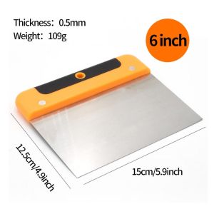 ❤️【Same Day Delivery】【 6/8/10inch】Stainless Steel Wall Paint Plaster Shovel Putty Knife Scraper Blade Paint Feeder Filling Spatula Construction Tools LZC-Plaster-Scraper