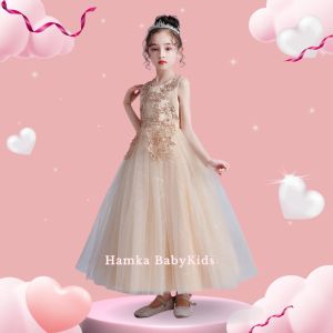 Gaun Long Dress Pesta Anak Perempuan 4 - 15 Tahun Princess Import Korea Ulang Tahun Anak Cewek