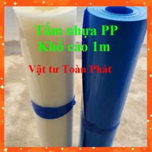 Khổ cao 1m x dày 0.8 zem ) Tấm nhựa phẳng PPt màu Trắng/ Xanh chất lượng