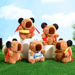 REEBO Anime NeZha Nezha Capybara Plush Keychain Dressing Up Capybara Cartoon Guinea Pig Pendant Creative Fluffty Cos Nezha Capybara Plush Doll Backpack Decor